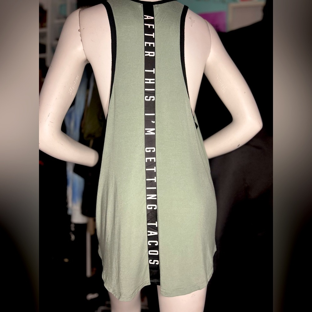 PINK Victoria’s secret green tank top
